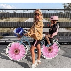 FOTELIK ROWEROWY BOBIKE GO montowany na bagażnik Candy Pink