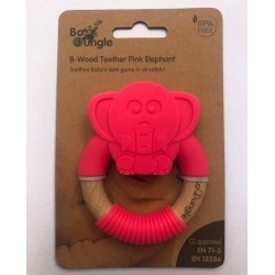B-Gryzak drewniano-silikonowy Animals Elephant Pin