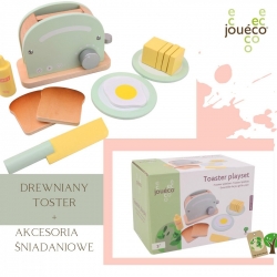 JOUECO Drewniany toster + akcesoria śniadaniowe