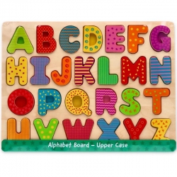 Puzzle drewniane układanka alfabet - duże litery-108996