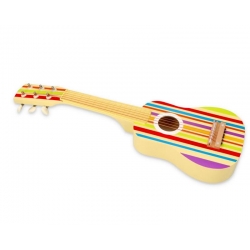 Tęczowa drewniana gitara 6-strunowa-110496