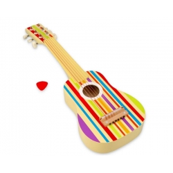 Tęczowa drewniana gitara 6-strunowa-110497