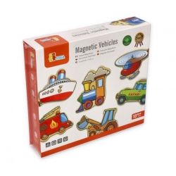 Magnesy drewniane dla dzieci - Pojazdy-82787