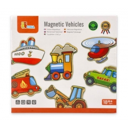 Magnesy drewniane dla dzieci - Pojazdy-114723