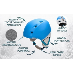 Kask narciarski Meteor Kiona M niebieski/biały 55-58cm-1561815