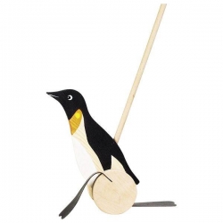 Pingwin na patyku - zabawka drewniana Goki-84164