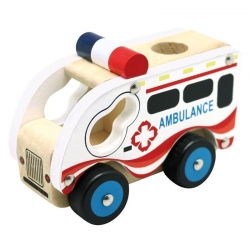 Autko drewniane - Ambulans-84428