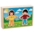 Drewniana układanka ubierz chłopca i dziewczynkę-87789