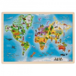 Układanka edukacyjna mapa świata-89965
