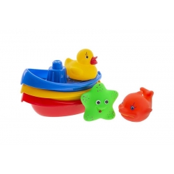 Łódeczki ze zwierzątkami do kąpieli 6szt-91524