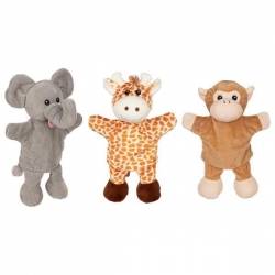 Pacynki z nóżkami - żyrafa, małpka, słoń-92156