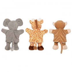 Pacynki z nóżkami - żyrafa, małpka, słoń-92157